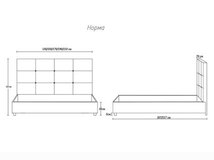 Кровать Димакс Норма Агат с подъемным механизмом 160х200