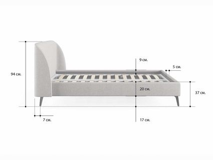 Кровать Сонум Rosa Микровелюр Терракотовый