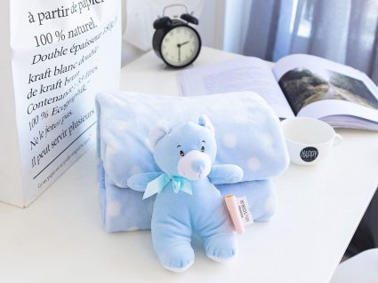 Покрывало Софи де Марко Тедди (голубое) 100х150