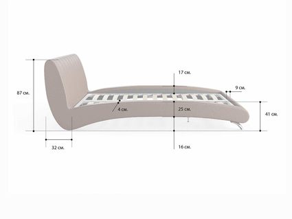 Кровать Сонум Verona Экокожа Графит 160х190