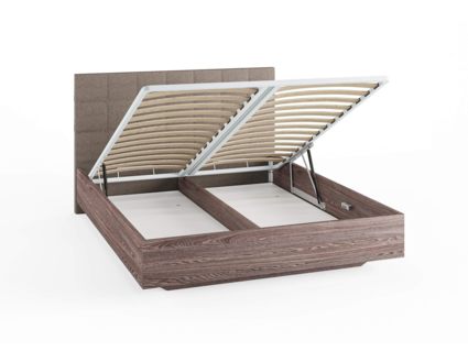 Кровать Сонум Luiza Ясень Ориноко + Кашемир Бежевый (с подъемным механизмом) 120х200