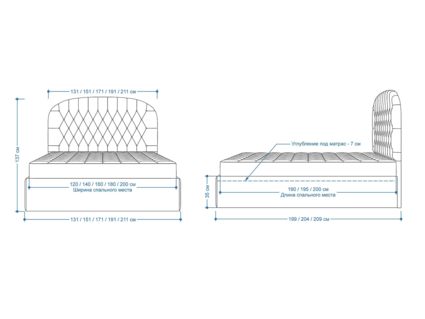 Кровать Lonax Венеция велюр Dolly-2 (с подъемным механизмом) 180х200