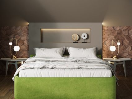 Кровать Nuvola Alba Velutto 22 (с подъемным механизмом) 200х200