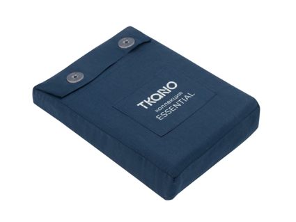 Наволочка Tkano Essential с контрастным кантом темно-синяя 2 шт. 70х70