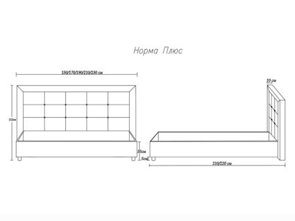 Кровать Димакс Норма + Агат с подъемным механизмом 140х190