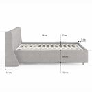 Кровать Сонум Barcelona Рогожка Пепельная (с подъемным механизмом) 180х190
